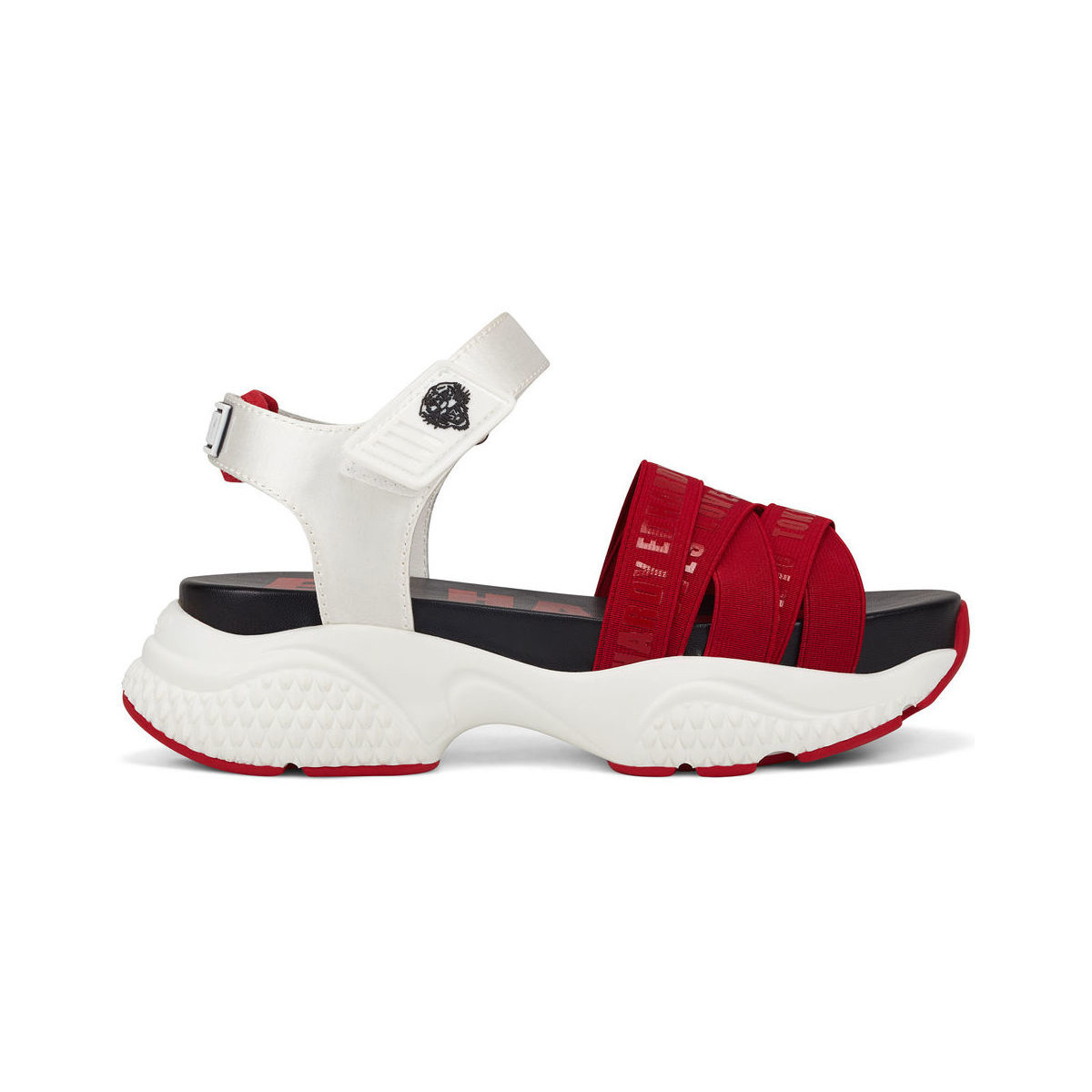 kengät Naiset Sandaalit ja avokkaat Ed Hardy Overlap sandal red/white Punainen