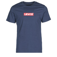 vaatteet Miehet Lyhythihainen t-paita Levi's BOXTAB GRAPHIC TEE Sininen