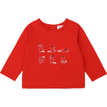 vaatteet Tytöt T-paidat pitkillä hihoilla Carrément Beau Y95252 Punainen