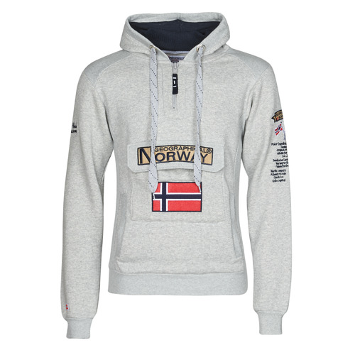 vaatteet Miehet Svetari Geographical Norway GYMCLASS Harmaa / Mustaruudullinen