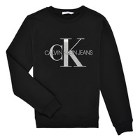 vaatteet Lapset Svetari Calvin Klein Jeans MONOGRAM SWEAT Musta