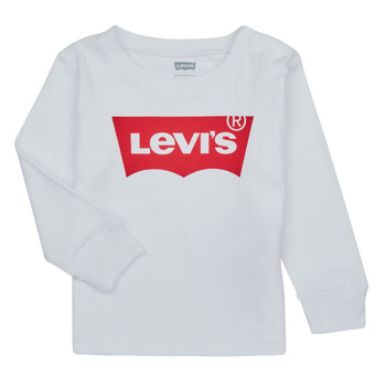 vaatteet Pojat T-paidat pitkillä hihoilla Levi's BATWING TEE LS Valkoinen