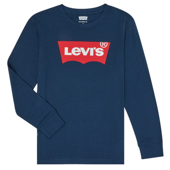 vaatteet Pojat T-paidat pitkillä hihoilla Levi's BATWING TEE LS Sininen