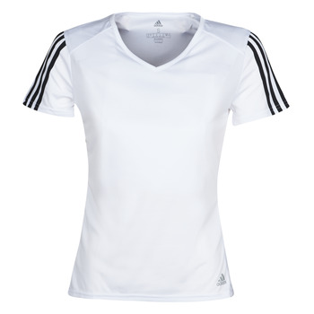 vaatteet Naiset Lyhythihainen t-paita adidas Performance RUN IT TEE 3S W Valkoinen