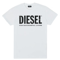vaatteet Lapset Lyhythihainen t-paita Diesel TJUSTLOGO Valkoinen