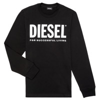 vaatteet Lapset T-paidat pitkillä hihoilla Diesel TJUSTLOGO ML Musta
