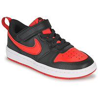 kengät Lapset Matalavartiset tennarit Nike COURT BOROUGH LOW 2 PS Musta / Punainen