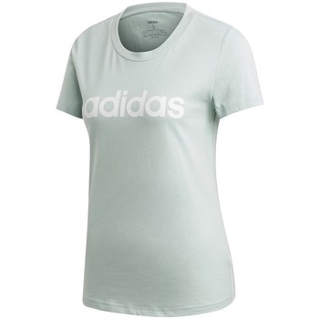 vaatteet Naiset Lyhythihainen t-paita adidas Originals Essentials Linear Slim Tee Vihreä