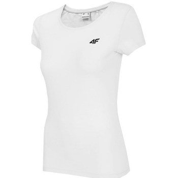 vaatteet Naiset Lyhythihainen t-paita 4F NOSH4 TSD001 Biały Valkoiset
