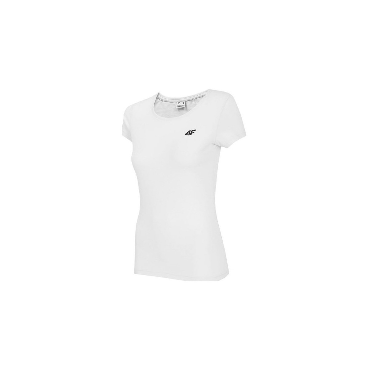 vaatteet Naiset Lyhythihainen t-paita 4F NOSH4 TSD001 Biały Valkoinen
