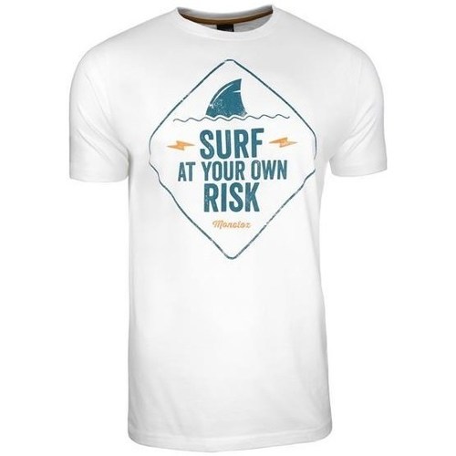 vaatteet Miehet Lyhythihainen t-paita Monotox Surf Risk Valkoinen