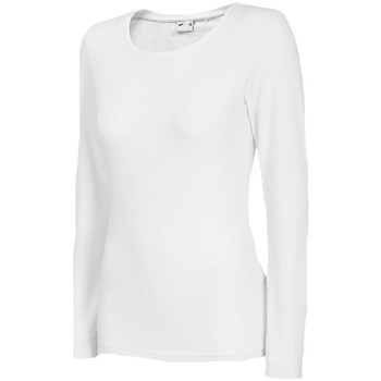 vaatteet Naiset T-paidat pitkillä hihoilla 4F TSDL001 Valkoiset