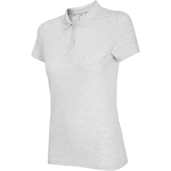 vaatteet Naiset Lyhythihainen t-paita 4F NOSH4 TSD007 Biały Melanż Valkoiset, Harmaat