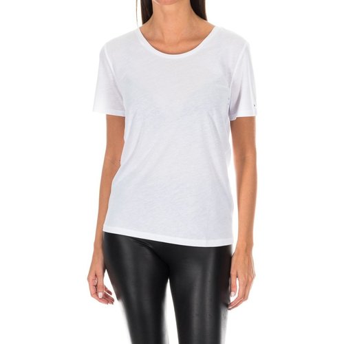 vaatteet Naiset Lyhythihainen t-paita Tommy Hilfiger 1487905663-100 Valkoinen