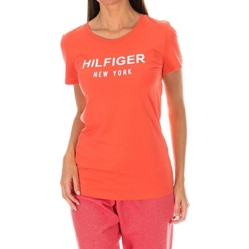 vaatteet Naiset T-paidat pitkillä hihoilla Tommy Hilfiger 1487906329-314 Punainen