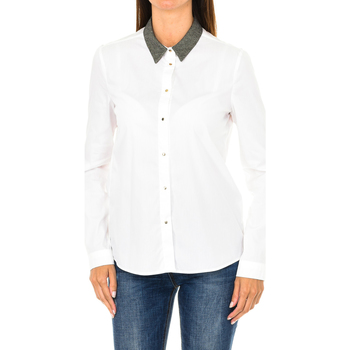 vaatteet Naiset Paitapusero / Kauluspaita Armani jeans 6X5C02-5N0KZ-1100 Valkoinen