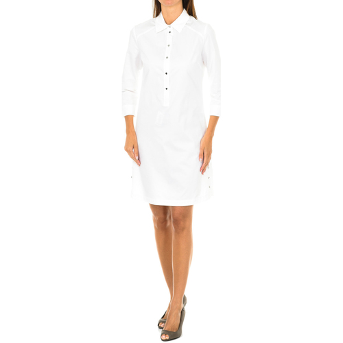 vaatteet Naiset Lyhyt mekko Emporio Armani C5A13-PC-10 Valkoinen