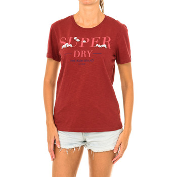 vaatteet Naiset Lyhythihainen t-paita Superdry W1010062A-N1N Punainen