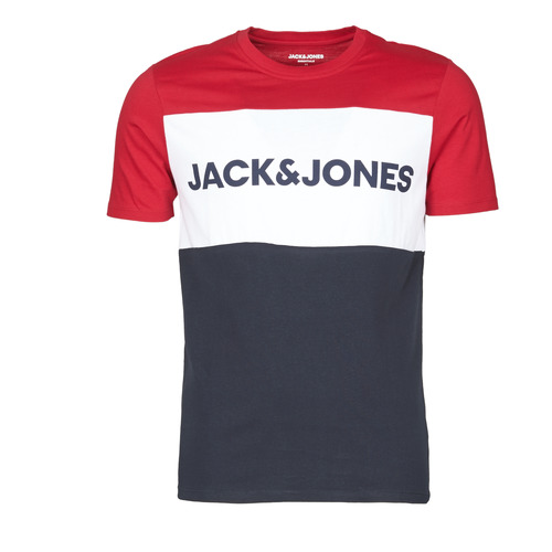 vaatteet Miehet Lyhythihainen t-paita Jack & Jones JJELOGO BLOCKING Punainen