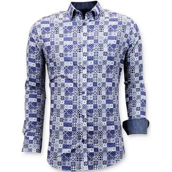 vaatteet Miehet Pitkähihainen paitapusero Tony Backer 111520288 Sininen