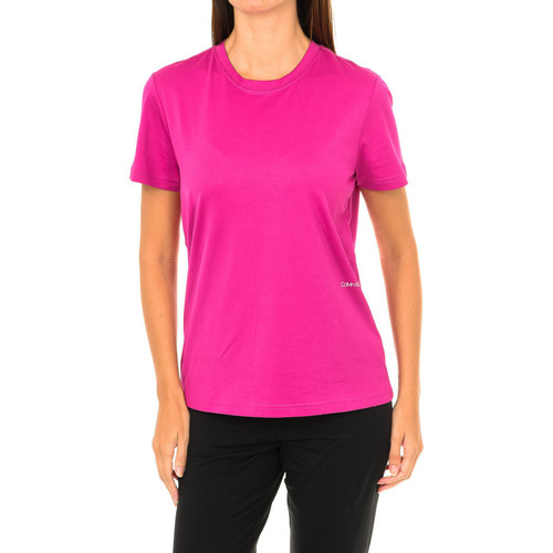 vaatteet Naiset T-paidat pitkillä hihoilla Calvin Klein Jeans K20K200193-502 Vaaleanpunainen