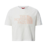 vaatteet Tytöt Lyhythihainen t-paita The North Face EASY CROPPED TEE Valkoinen