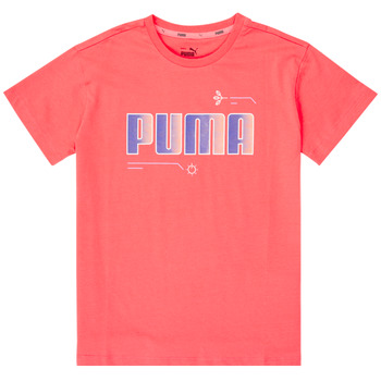 vaatteet Tytöt Lyhythihainen t-paita Puma ALPHA TEE Vaaleanpunainen