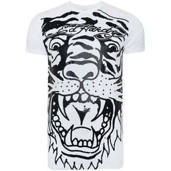 vaatteet Miehet Lyhythihainen t-paita Ed Hardy - Big-tiger t-shirt Valkoinen