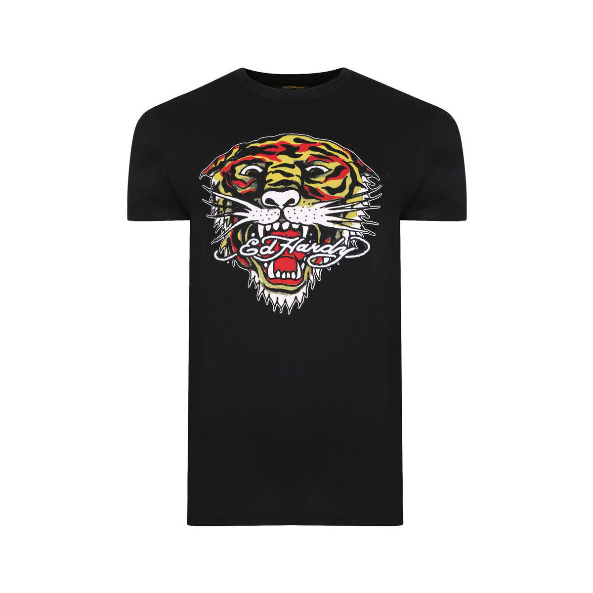 vaatteet Miehet Lyhythihainen t-paita Ed Hardy Mt-tiger t-shirt Musta
