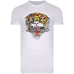 vaatteet Miehet Lyhythihainen t-paita Ed Hardy Mt-tiger t-shirt Valkoinen