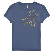 vaatteet Tytöt Lyhythihainen t-paita Only KONMOULINS STAR Sininen