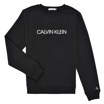 vaatteet Lapset Svetari Calvin Klein Jeans INSTITUTIONAL LOGO SWEATSHIRT Musta