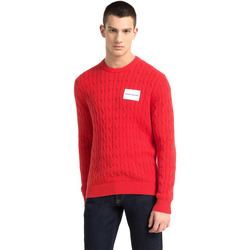 vaatteet Miehet Neulepusero Calvin Klein Jeans J30J307800 Punainen