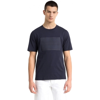 vaatteet Miehet Lyhythihainen t-paita Calvin Klein Jeans J30J307868 Sininen