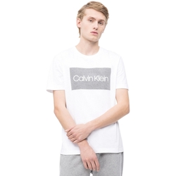 vaatteet Miehet Lyhythihainen t-paita Calvin Klein Jeans K10K103654 Valkoinen