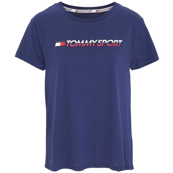 vaatteet Naiset Lyhythihainen t-paita Tommy Hilfiger S10S100061 Sininen