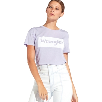 vaatteet Naiset Lyhythihainen t-paita Wrangler W7016D Violetti