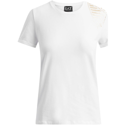 vaatteet Naiset Lyhythihainen t-paita Ea7 Emporio Armani 6GTT07 TJ12Z Valkoinen