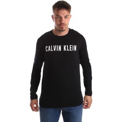vaatteet Miehet T-paidat pitkillä hihoilla Calvin Klein Jeans 00GMF8K209 Musta