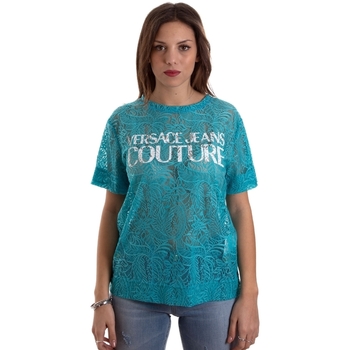 vaatteet Naiset Lyhythihainen t-paita Versace B2HVB70804748207 Sininen