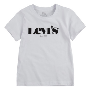 vaatteet Pojat Lyhythihainen t-paita Levi's GRAPHIC TEE Valkoinen