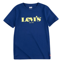 vaatteet Pojat Lyhythihainen t-paita Levi's GRAPHIC TEE Sininen