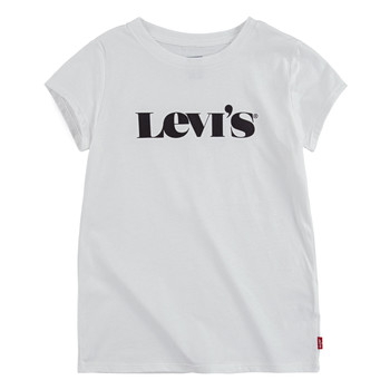 vaatteet Tytöt Lyhythihainen t-paita Levi's MODERN VINTAGE SERIF TEE Valkoinen