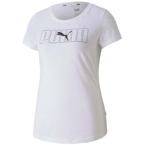 vaatteet Naiset Lyhythihainen t-paita Puma Rebel Graphic Tee Valkoinen