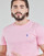vaatteet Miehet Lyhythihainen t-paita Polo Ralph Lauren T-SHIRT AJUSTE COL ROND EN COTON LOGO PONY PLAYER Vaaleanpunainen