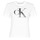 vaatteet Naiset Lyhythihainen t-paita Calvin Klein Jeans SATIN BONDED FILLED CK TEE Valkoinen