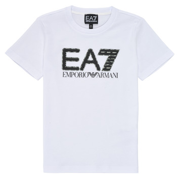 vaatteet Pojat Lyhythihainen t-paita Emporio Armani EA7 3KBT53-BJ02Z-1100 Valkoinen