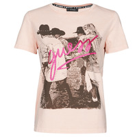 vaatteet Naiset Lyhythihainen t-paita Guess SS CN PAULA TEE Vaaleanpunainen