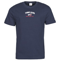 vaatteet Miehet Lyhythihainen t-paita Tommy Jeans TJM TIMELESS TOMMY SCRIPT TEE Laivastonsininen