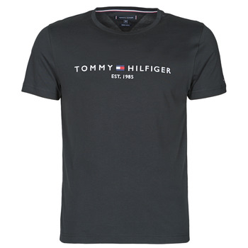 vaatteet Miehet Lyhythihainen t-paita Tommy Hilfiger CORE TOMMY LOGO Musta